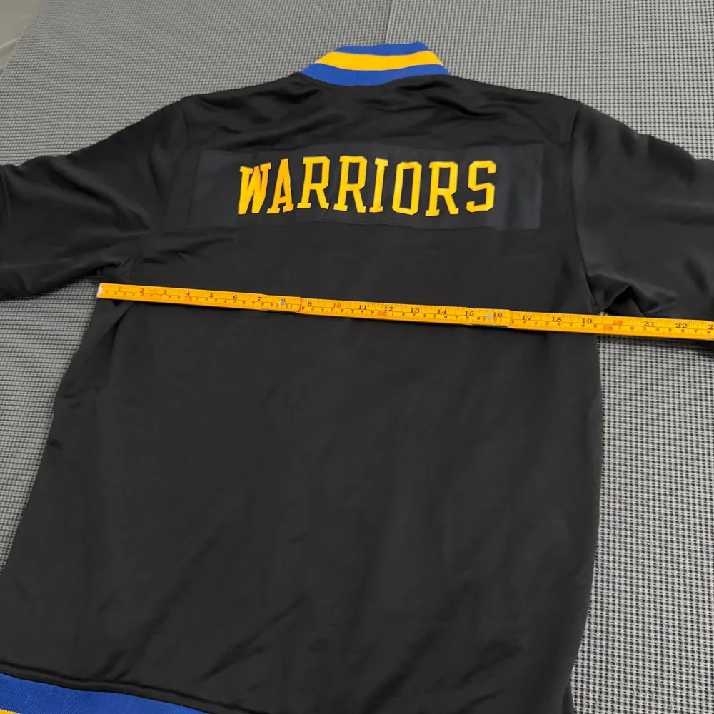 Adidas Warriors Short Sleeve Snap Warmup Jacket Black Mens Medium NWT